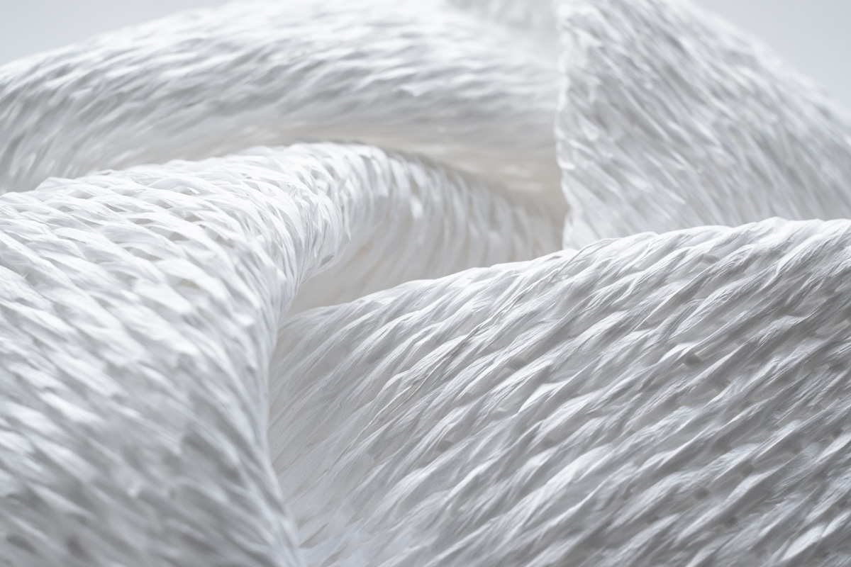 Nido Ritorto (2021) 26x26x12 cm Paper yarn, paper tape yarn